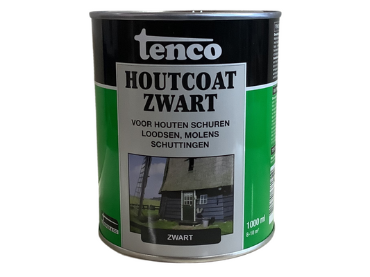 Tenco houtcoat zwart