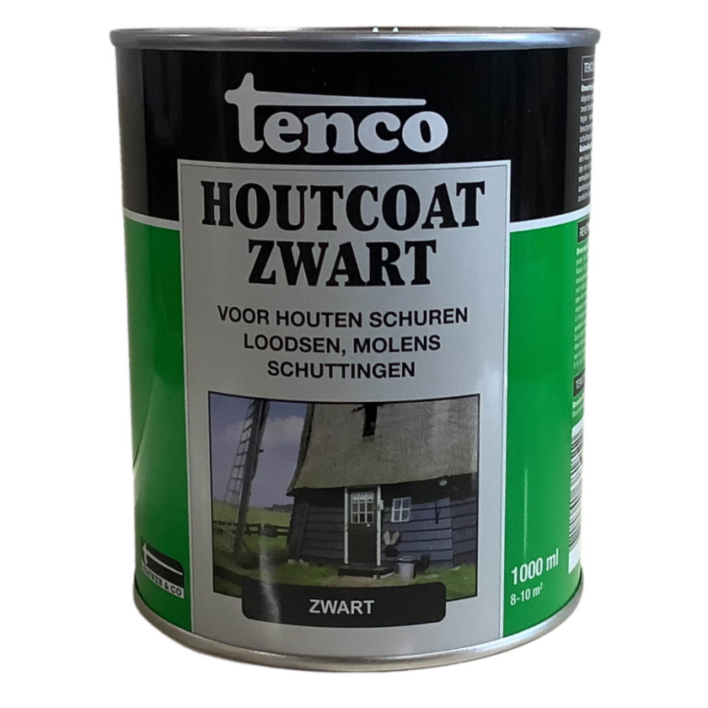 Tenco houtcoat zwart