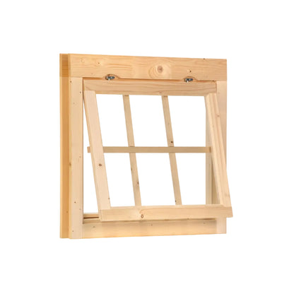 Uitzetraam W3 – Vurenhout, enkel glas