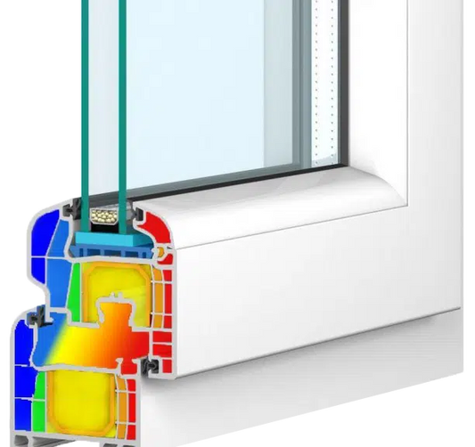 Kunststof kozijn draai-/kiep linksdraaiend